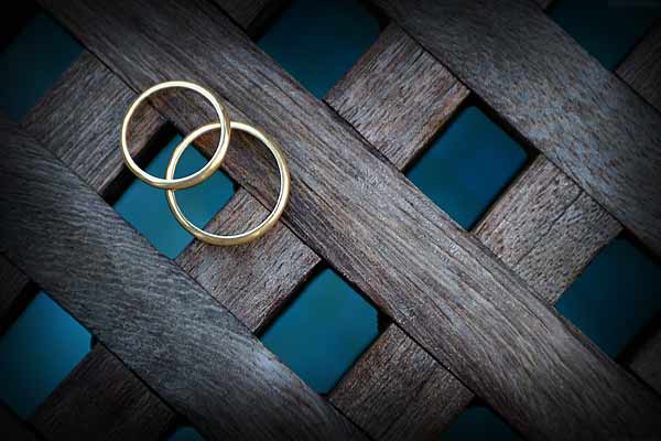 Alliances par un photographe de mariage